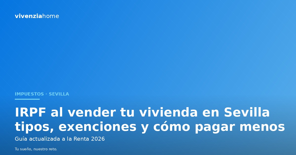 IRPF al vender tu vivienda en Sevilla: tipos, exenciones y cómo pagar menos en 2026